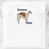 Borzoi Vater 4 - Aufkleber (Tasche)