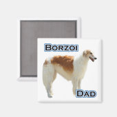 Borzoi Vater 4 - Magnet (Vorderseite/Rückseite)