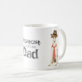 Borzoi-Vater Kaffeetasse (VorderseiteRechts)