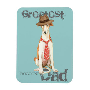 Borzoi-Vater Magnet