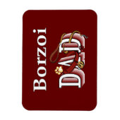 Borzoi-Vater Magnet (Vertikal)