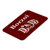 Borzoi-Vater Magnet (Linke Seite)