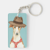 Borzoi-Vater Schlüsselanhänger (Rückseite)