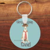 Borzoi-Vater Schlüsselanhänger (Vorderseite)