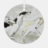 Borzoi von Hevener Glass Ornament (Rückseite)
