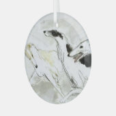 Borzoi von Hevener Glass Ornament (Vorderseite links)