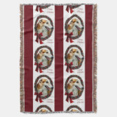 Borzoi Weihnachten Decke (Vorderseite Vertikal)