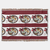 Borzoi Weihnachten Decke (Vorderseite)