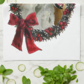 Borzoi Weihnachten Geschirrtuch (Gefaltet)