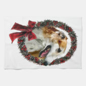 Borzoi Weihnachten Geschirrtuch (Horizontal)