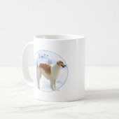 Borzoi-Weihnachten Kaffeetasse (Vorderseite Links)