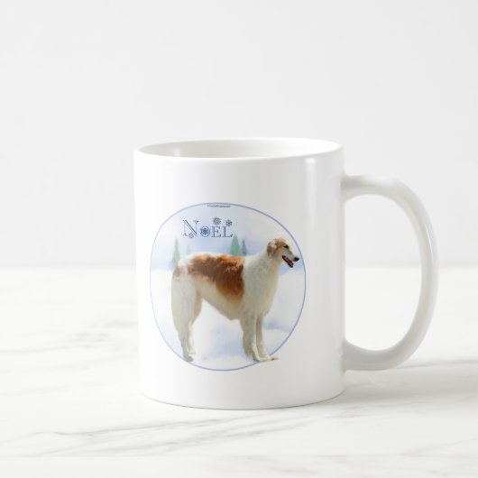 Borzoi-Weihnachten Kaffeetasse (Rechts)
