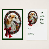 Borzoi Weihnachtsgeschenke Name Tags (Vorne & Hinten)