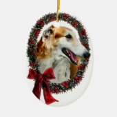 Borzoi Weihnachtsgeschenke Ornament (Vorne)