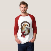 Borzoi Weihnachtsgeschenke T-Shirt (Vorne ganz)