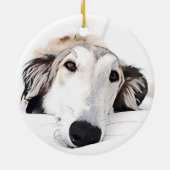 Borzoi Weihnachtsschmuck (Hinten)