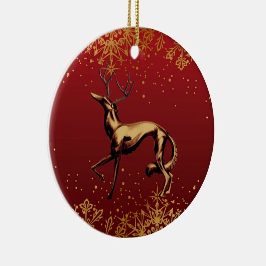 Borzoi Weihnachtsschmuck (Rechts)