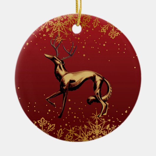 Borzoi Weihnachtsschmuck (Vorne)