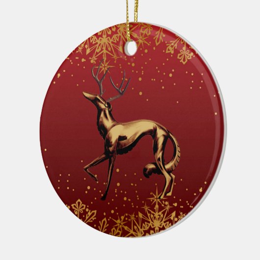 Borzoi Weihnachtsschmuck (Links)