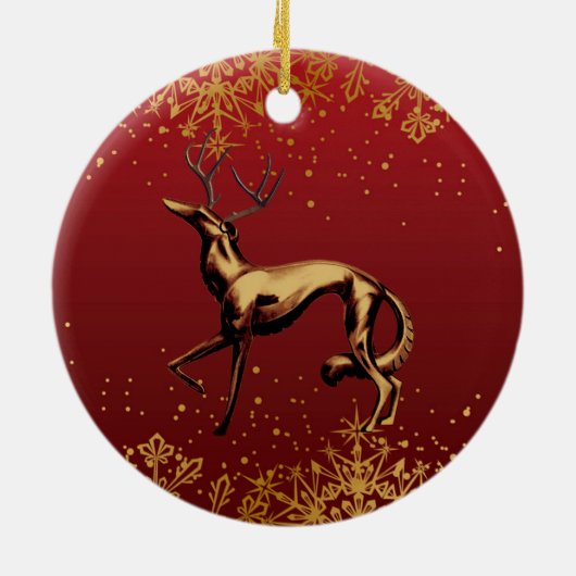 Borzoi Weihnachtsschmuck (Hinten)