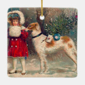Borzoi Weihnachtsschmuck (Rückseite)