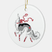 Borzoi Weihnachtsschmuck (Links)