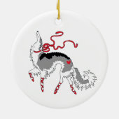 Borzoi Weihnachtsschmuck (Hinten)