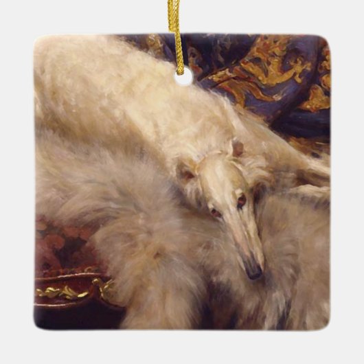 Borzoi Weihnachtsschmuck (Vorderseite)