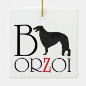 Borzoi Weihnachtsschmuck (Rückseite)