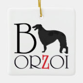 Borzoi Weihnachtsschmuck (Vorderseite)