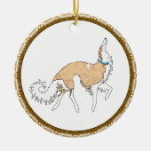 Borzoi Weihnachtsschmuck (Vorne)