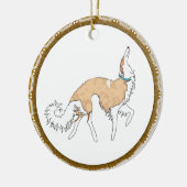 Borzoi Weihnachtsschmuck (Links)