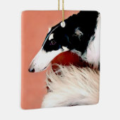 Borzoi Weihnachtsschmuck (Rechts)