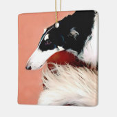 Borzoi Weihnachtsschmuck (Links)