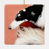 Borzoi Weihnachtsschmuck (Rückseite)