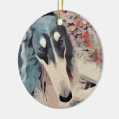 Borzoi Weihnachtsschmuck (Links)