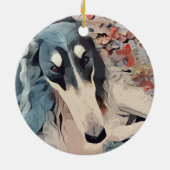 Borzoi Weihnachtsschmuck (Hinten)