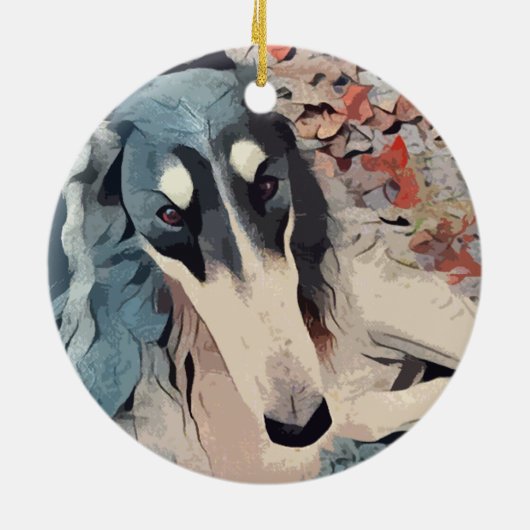 Borzoi Weihnachtsschmuck (Hinten)