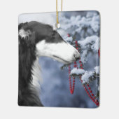 Borzoi Weihnachtsschmuck (Links)