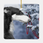 Borzoi Weihnachtsschmuck (Rückseite)