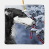 Borzoi Weihnachtsschmuck (Vorderseite)