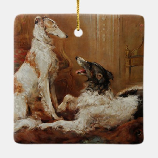Borzoi Weihnachtsschmuck (Rückseite)
