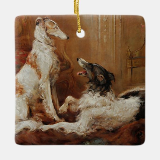Borzoi Weihnachtsschmuck (Vorderseite)