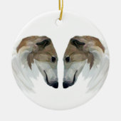 Borzoi Weihnachtsschmuck (Vorne)