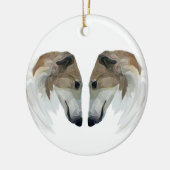 Borzoi Weihnachtsschmuck (Links)