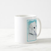 Borzoi (weiß) Malerei - Niedliche Original Hunde K Kaffeetasse (VorderseiteRechts)