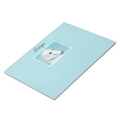 Borzoi (weiß) Malerei - Niedliche Original Hunde K Notizblock (angewinkelt)