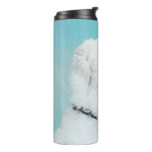 Borzoi (weiß) Malerei - Niedliche Original Hunde K Thermosbecher (Nach links gedreht)