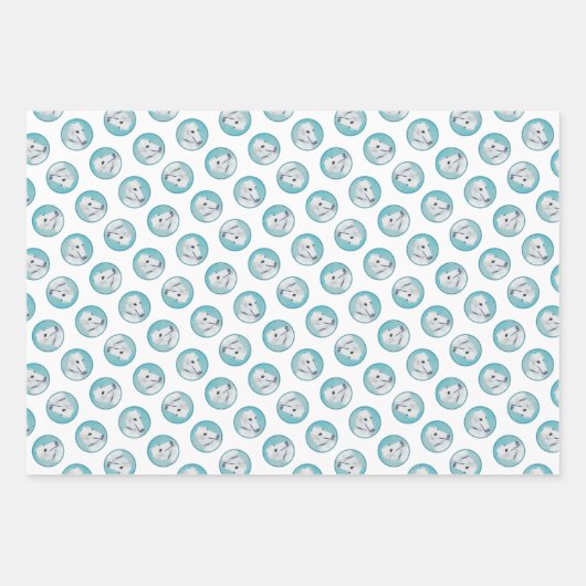 Borzoi White Painting Russian Wolfhound Dog Art Geschenkpapier Set (Vorderseite 2)