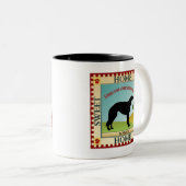 Borzoi Zweifarbige Tasse (VorderseiteRechts)